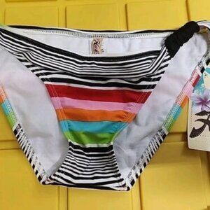 NWT Hobie Swim Bikini Multicolor Stripes Size Extra Small (A1)